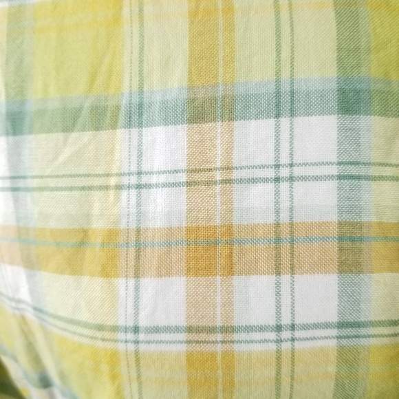 CINCH Short Sleeve Button Down Yellow Plaid Sz L - Picture 4 of 8